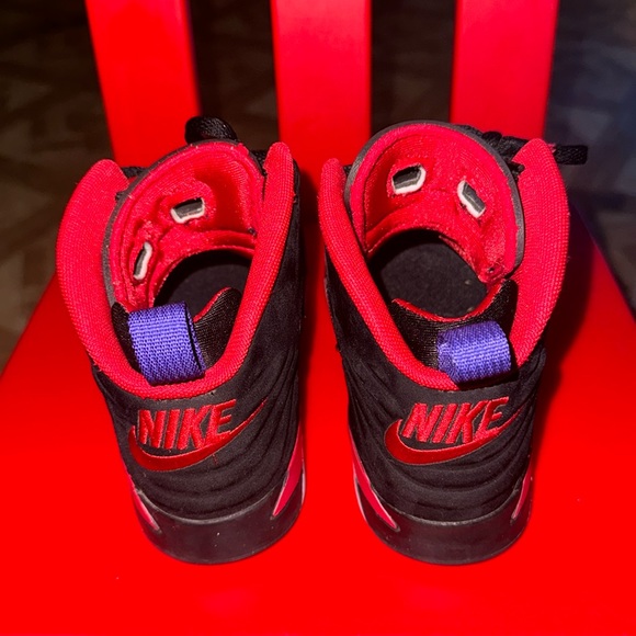 Jordans, red, black and purple size 1Y - Picture 2 of 7